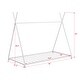 preview thumbnail 4 of 9, Industrial Simple Style House-Shaped Twin Size Platform Bed with Triangle Structure,Sturdy Metal Frame