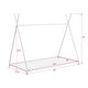 preview thumbnail 27 of 32, Twin Size Metal House Bed with Triangle Structure, Low Platform for Kids