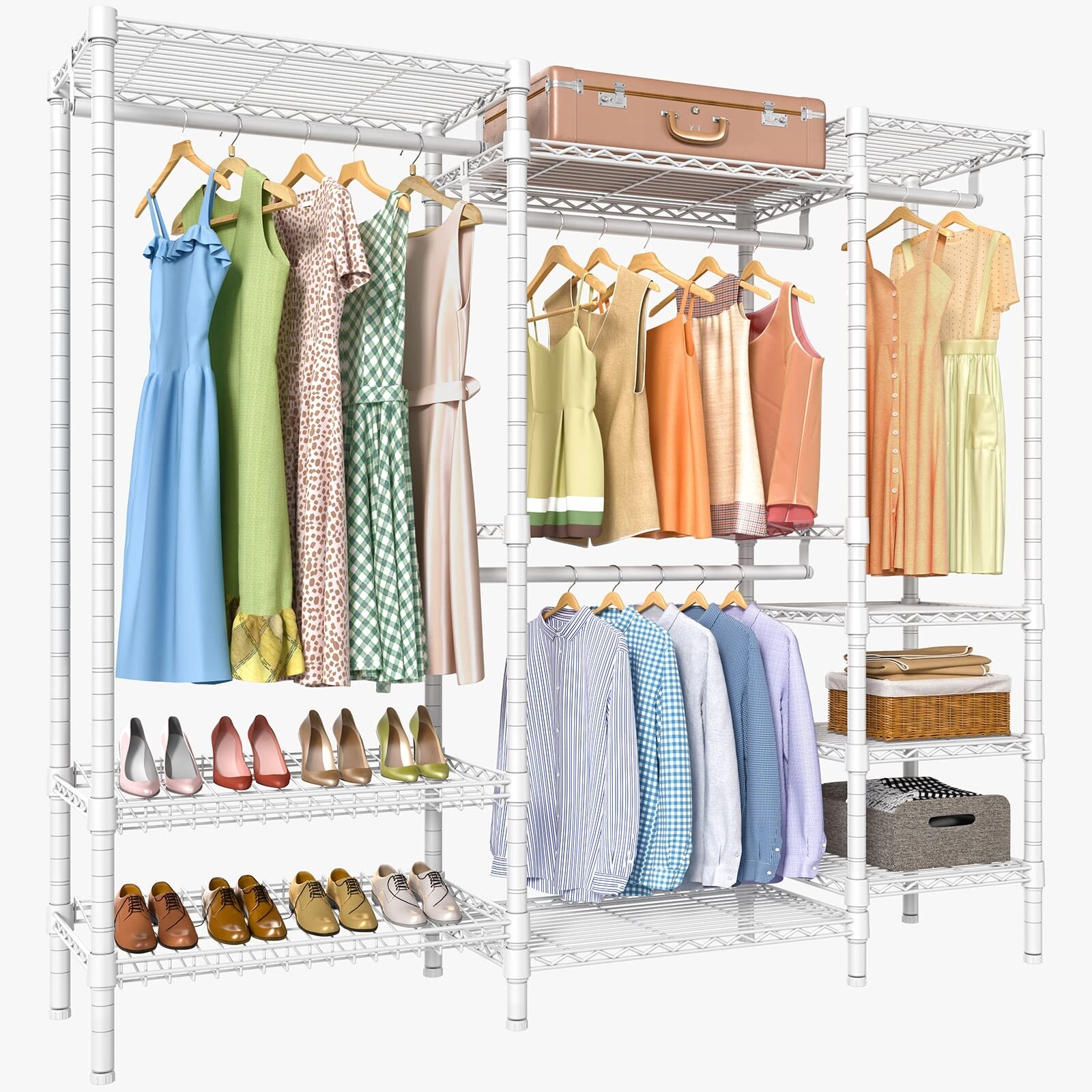 Garment rack best sale with shoe rack