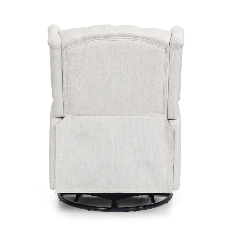 Mohaven Contemporary Tufted Wingback Swivel Recliner by Christopher Knight Home