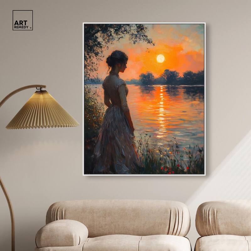 Sunset Pond Canvas by Art Remedy