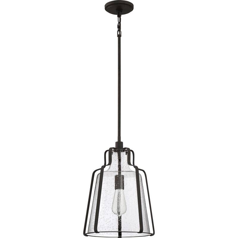 Quoizel Haverford 13" Pendant Light in Rustic Black - Rustic Black