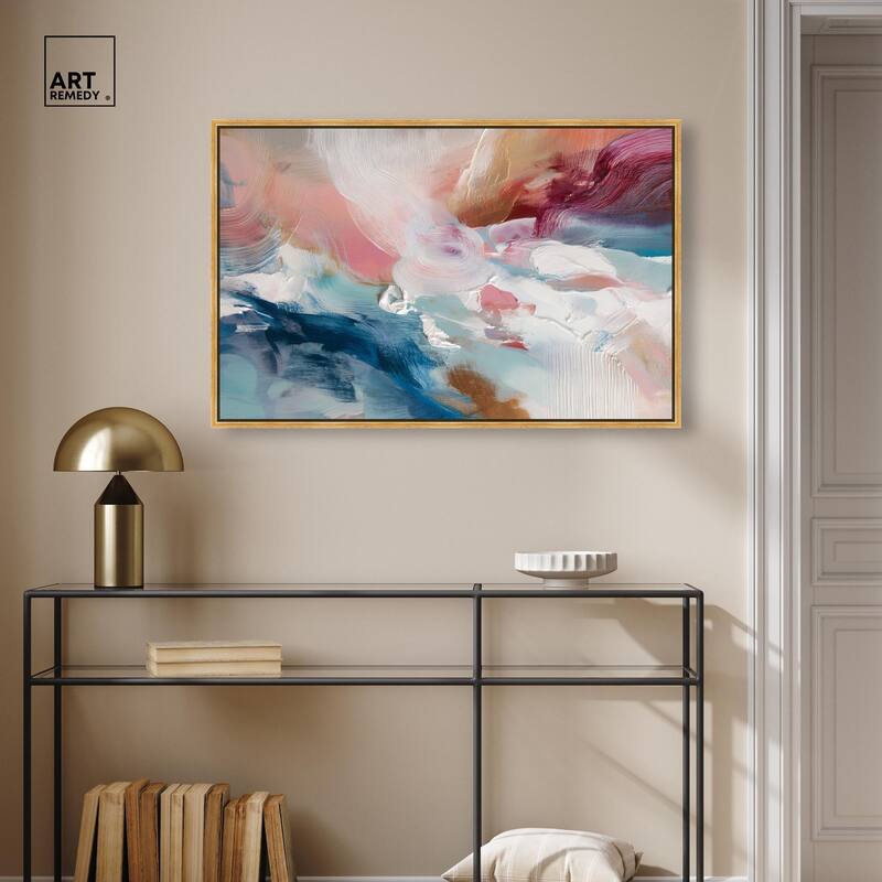 Rosy and Ocean Hues I Canvas by Art Remedy