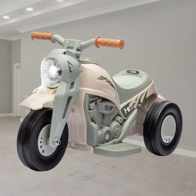 Kids Electric Bubble Motorbike 6V Ride-On Toy with Music, LED Headlight, Forward/Reverse, and Safe Design