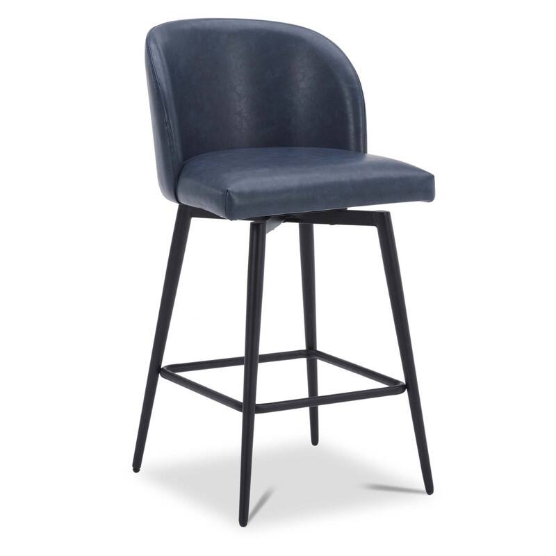 Charlotte Counter Height Swivel Barstool with Metal Legs Set