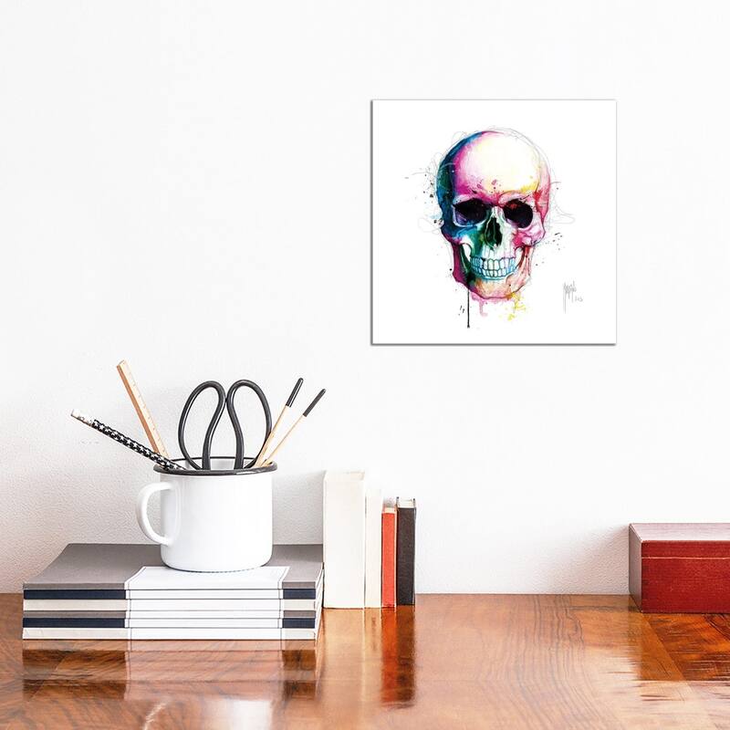 iCanvas "Angels Skull" by Patrice Murciano Canvas Print - 12x12x1.5