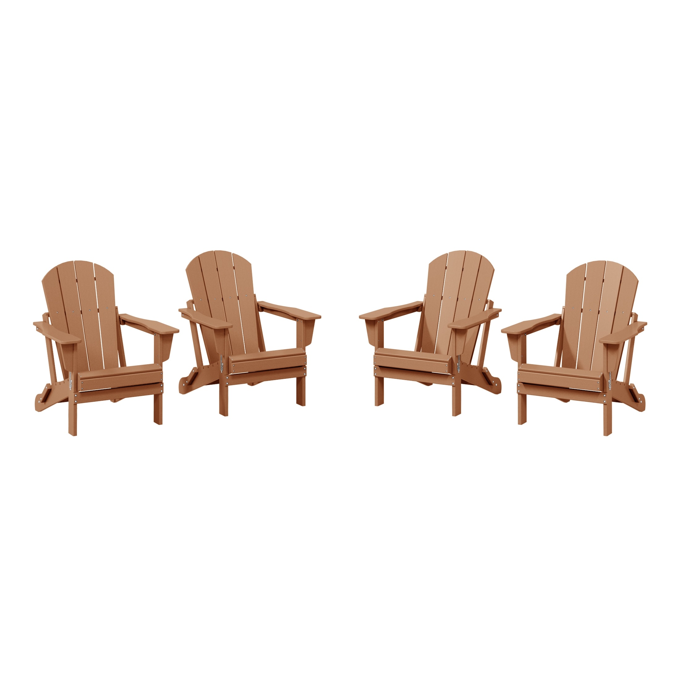 Laguna Weather Resistant Outdoor Patio Folding Adirondack Chairs (Set of 4)
