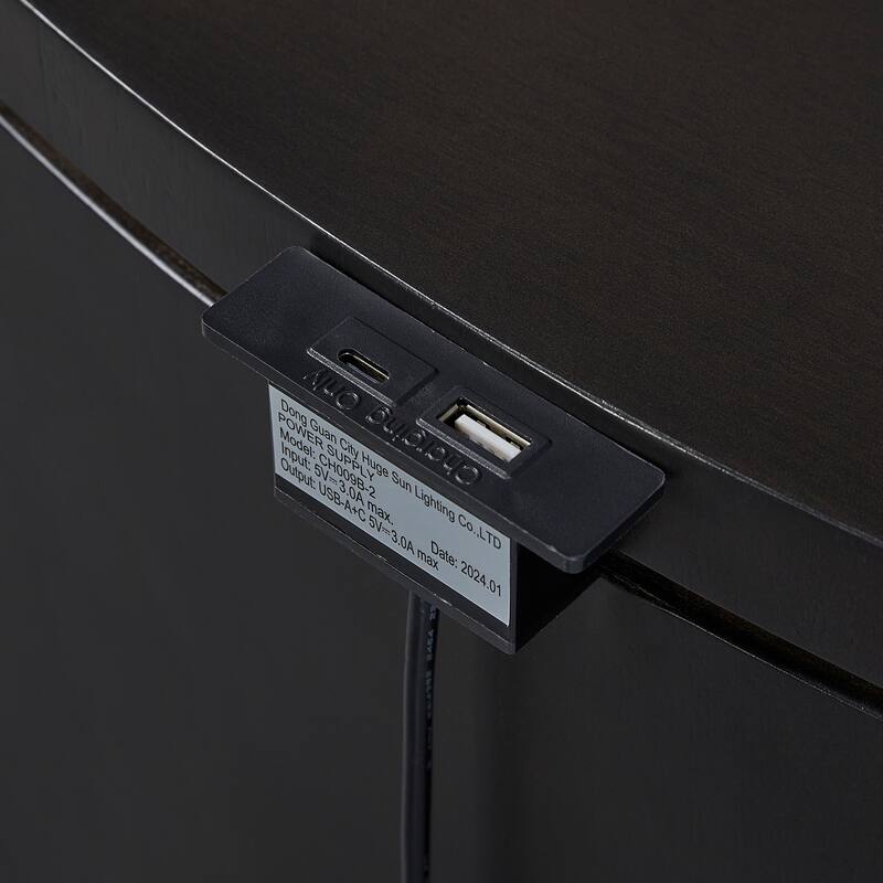 3 Drawer Oval Nightstand