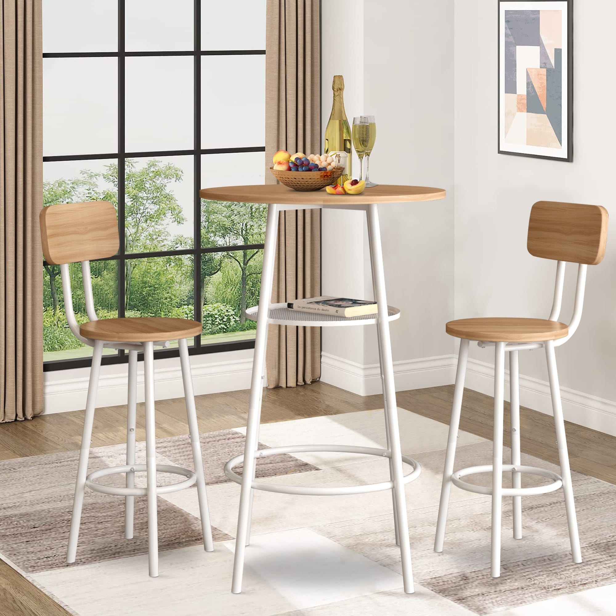 Small round bar outlet table and chairs
