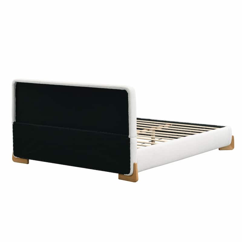 Elegant Boucle Upholstered Bed - A Luxurious & Comfortable Bedroom Centerpiece