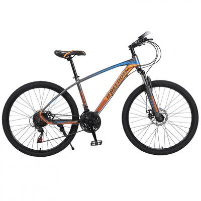 26 Inch Mens Mountain Bike, Aluminum Frame, Twist Shifters, Front and Rear Disc Brakes - 50 x 84