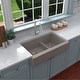 preview thumbnail 6 of 51, Karran Retrofit Apron-Front Quartz Double Bowl Kitchen Sink