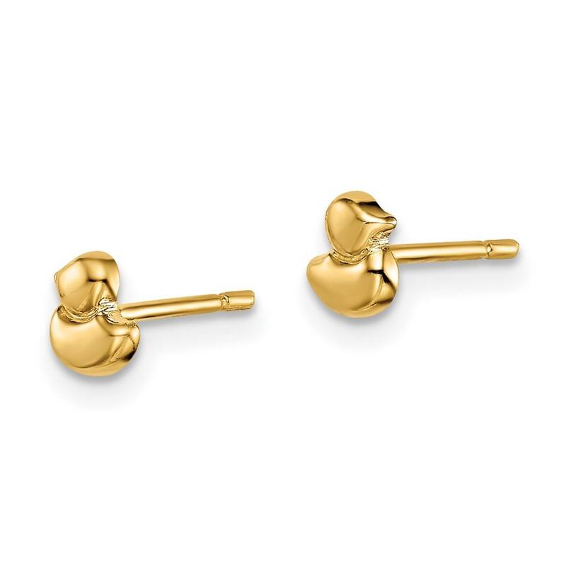 Curata 14k Madi K Duck Post Earrings - 4.6mm long