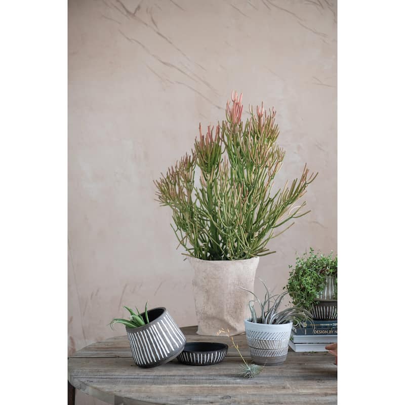 S/2 Terra cotta Pots w Saucers