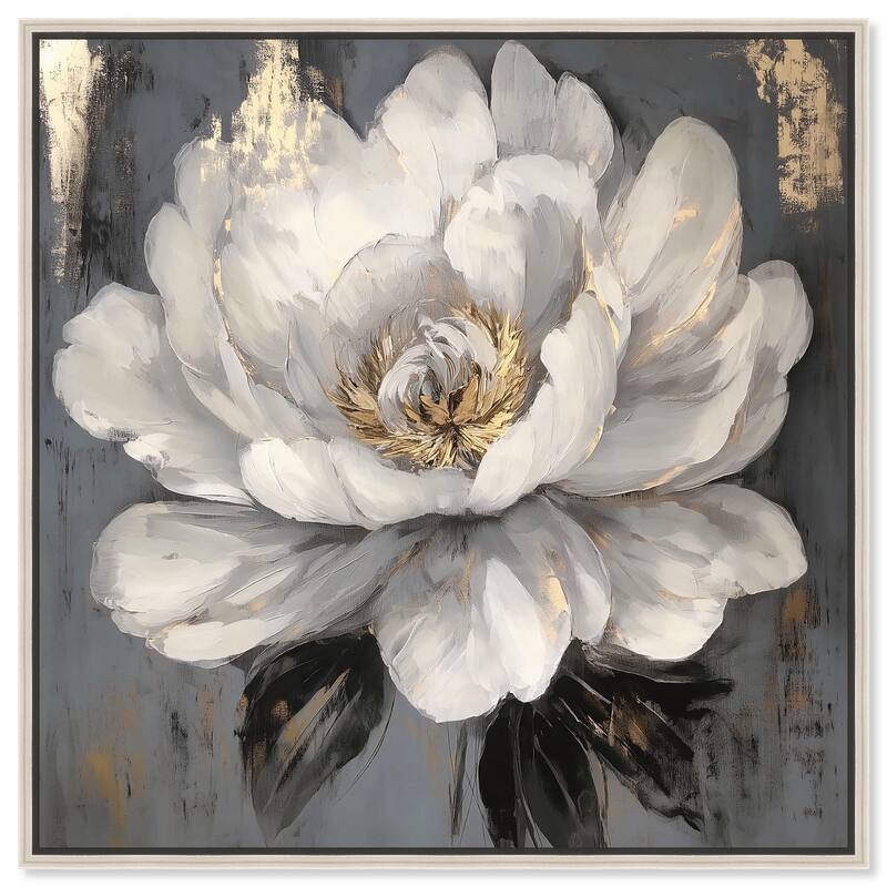 Ivory Incarnation I Canvas by Art Remedy - Silver - 20" x 20"