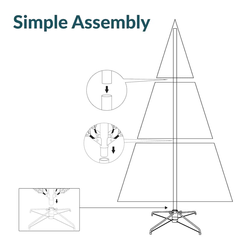 Sunnydaze Slim and Stately Artificial Christmas Tree