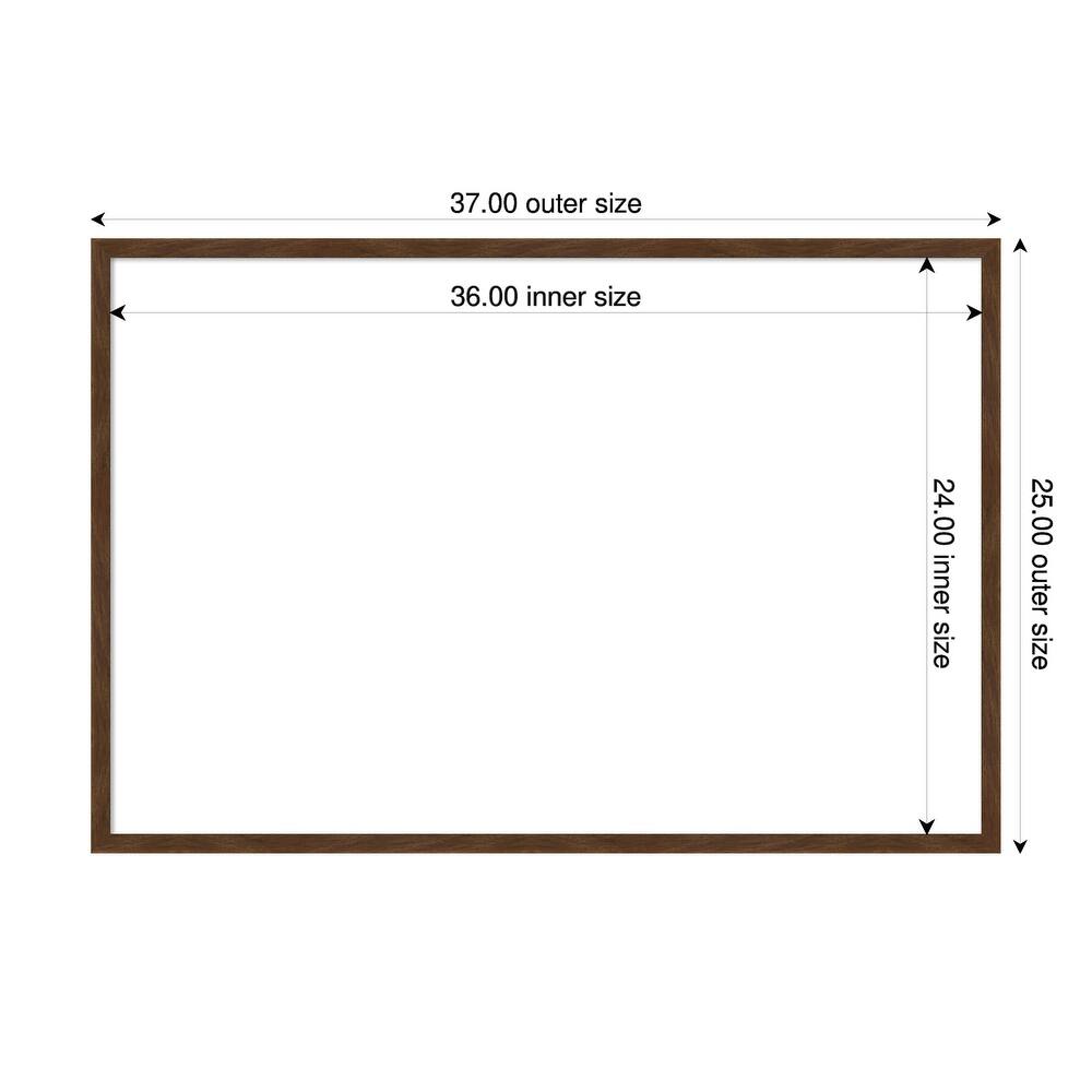 Amanti Art Carlisle Blonde Narrow Framed Dry Erase Magnetic Board