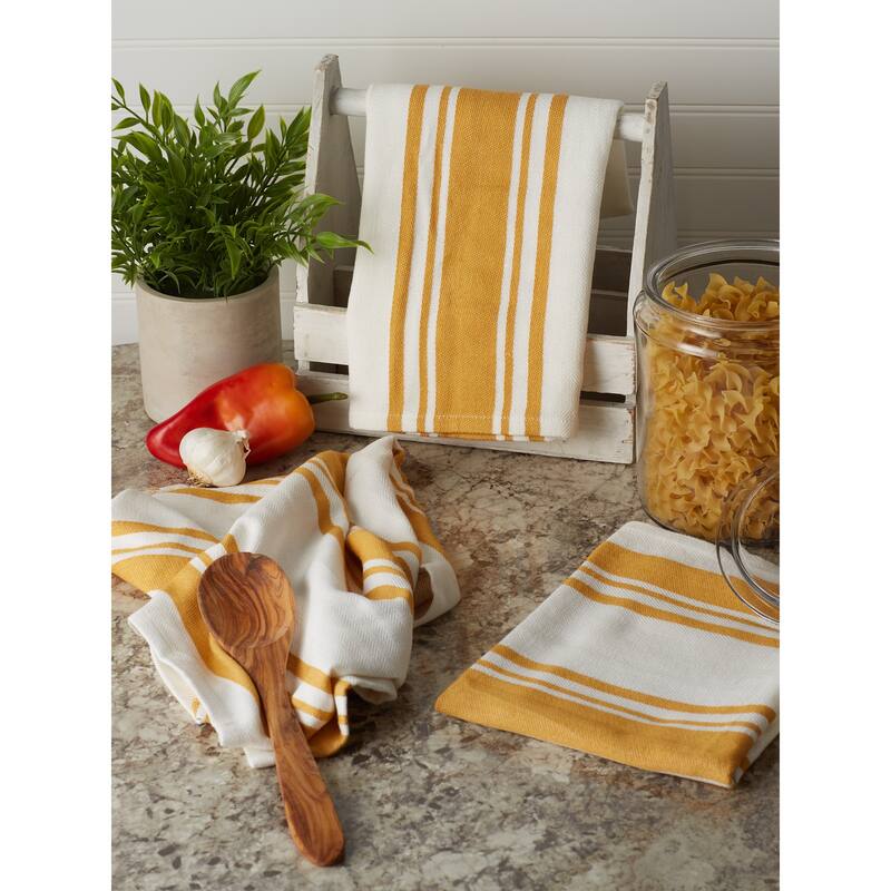 DII Vintage Red Chef Stripe Dishtowel (Set of 3)