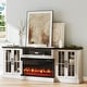 preview thumbnail 5 of 52, 98" Farmhouse TV Stand with 36" Fireplace for TVs up to 100" 87" - White