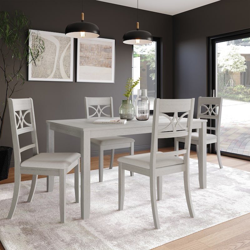 CraftPorch Mid-Century Modern 5-piece Wooden Dining Set