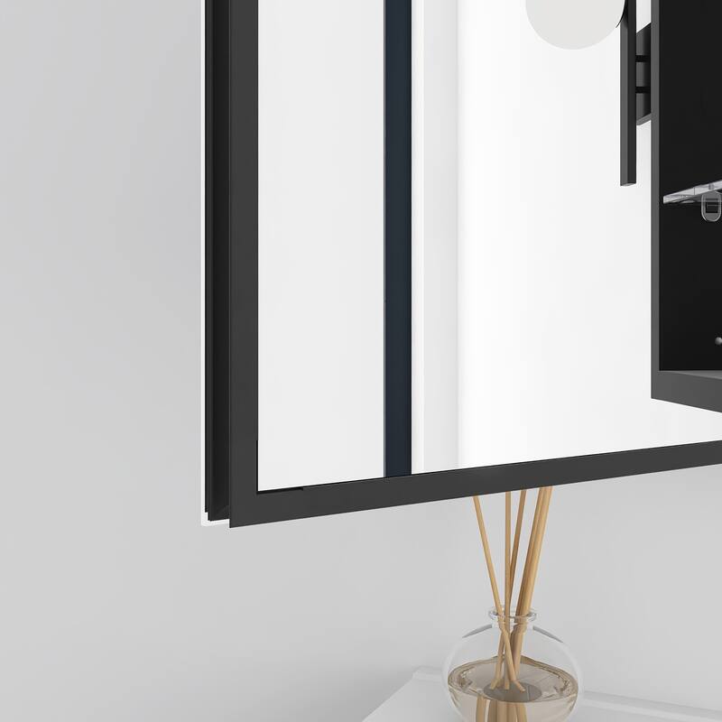 Rectangular Aluminum Medicine Cabinet with Mirror