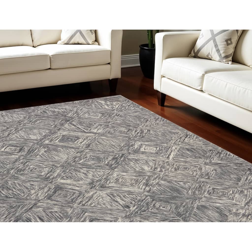 Cojep Power Loomed Geometric Modern Soft Area Rug By HomeRoots - 126' X '96' X '0.5