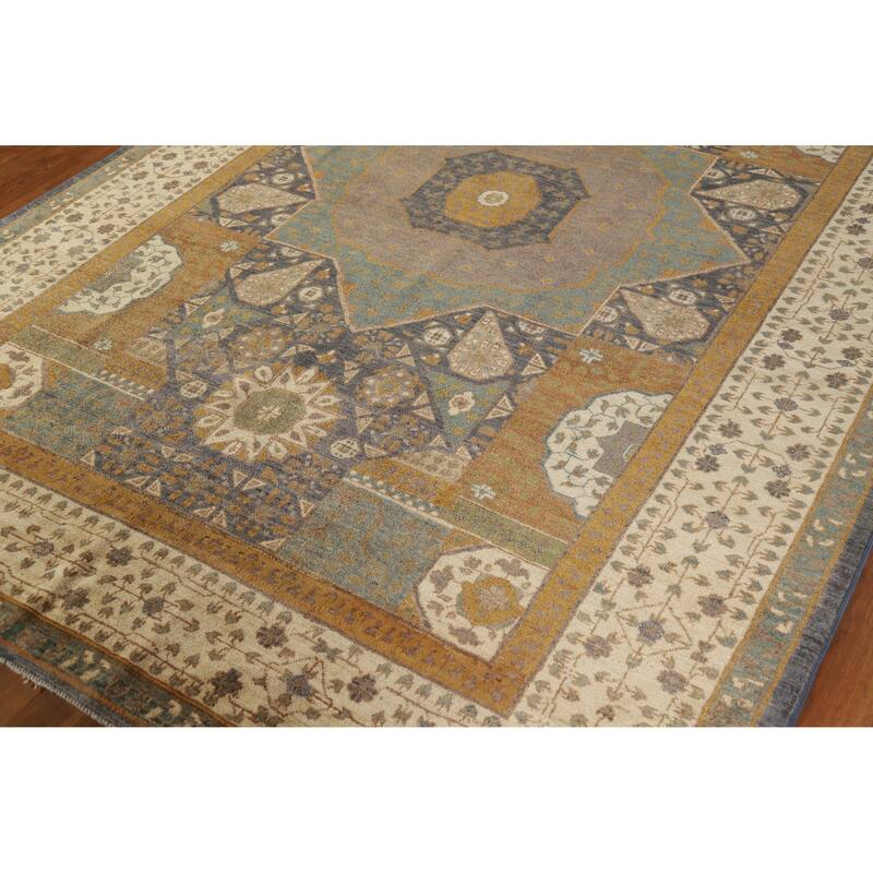 Geometric Kazak Oriental Area Rug Handmade Traditional Wool Carpet - 6'8" x 9'8"