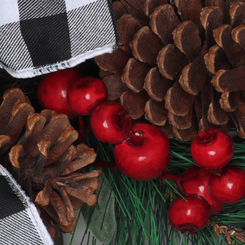 National Tree Company 2 ft. Christmas Mixed Pine and Berries Wreath - 2 ft