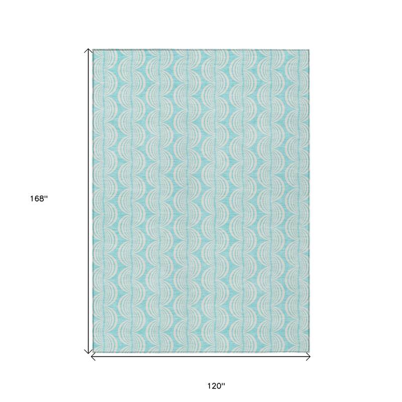 HomeRoots Ogee Transitional Rectangle Outdoor Rug