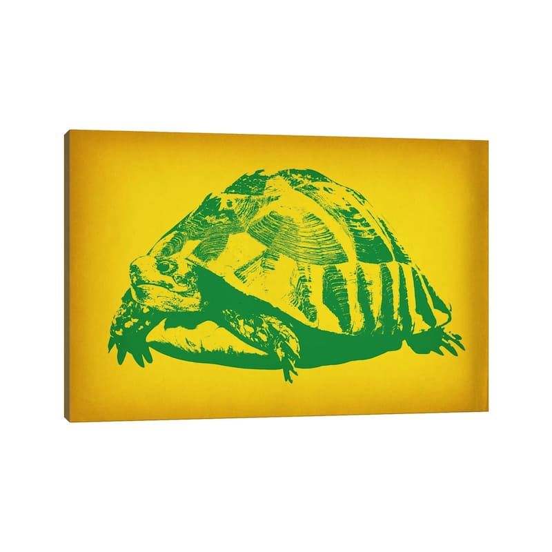 iCanvas "Green Tortoise Pop Art" by Unknown Artist Canvas Print