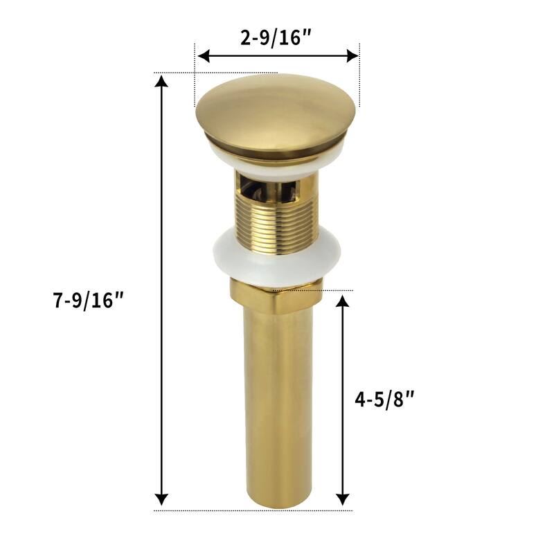 Pop-up Bathroom Sink Drain With Overflow