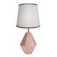 preview thumbnail 1 of 2, Lambs & Ivy Rose Gold Modern Hexagon Nursery Lamp with Shade & Bulb