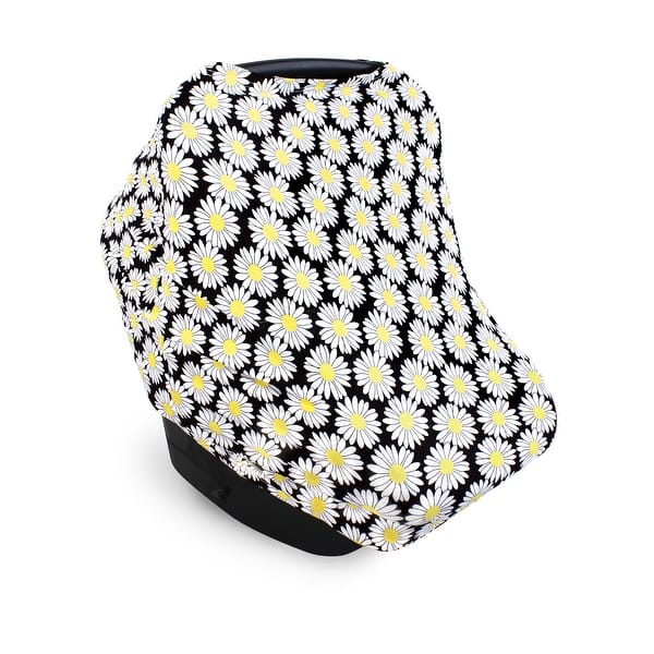 slide 1 of 1, Hudson Baby Girls Multi-use Car Seat Canopy, Pretty Daisy, One Size - Pretty Daisy Pretty Daisy