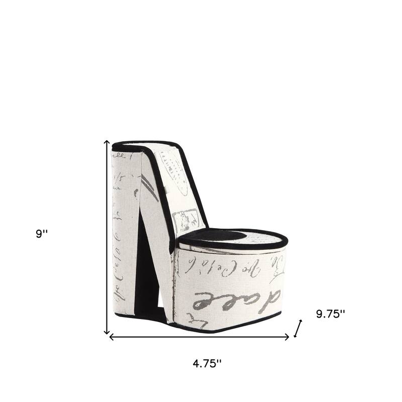 9" Blue And Black Glitter Velvet High Heel Jewelry Box