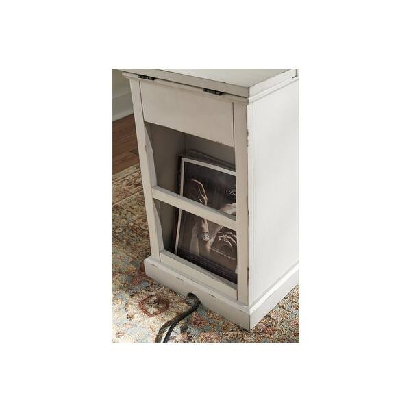 Shop Ashley Furniture T127 642 White Laflorn Chair Side End Table