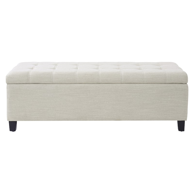 Mission Tufted Fabric Storage Ottoman Bench by Christopher Knight Home
