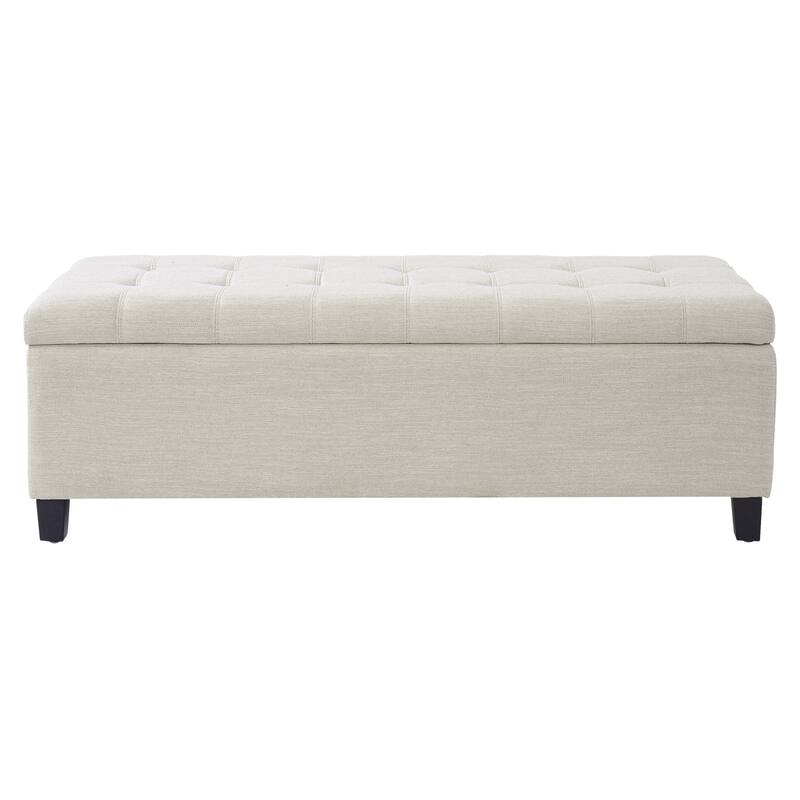 Upholstered Storage Ottoman Bench for Bedroom, Entryway & Foot Rest