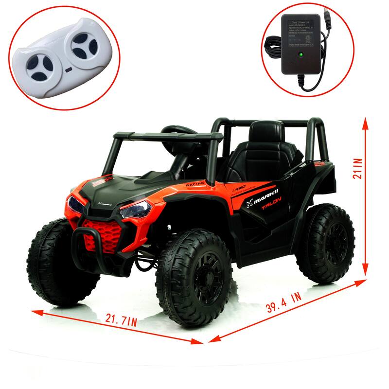 12V Electric Ride-On UTV Car for Kids with Remote Control, LED Lights, Music Player, 3-6 Years