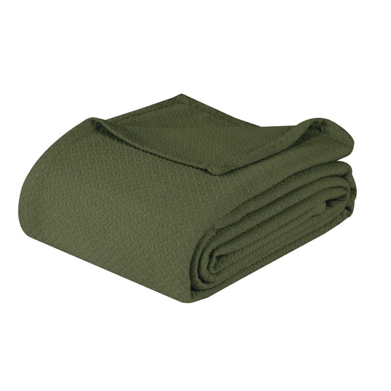 Superior Nobel Cotton Textured Chevron Lightweight Woven Blanket
