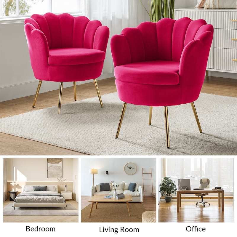 Xabier Cute Modern Upholstered Barrel Chair Accent Chair with Tufted Back by HULALA HOME