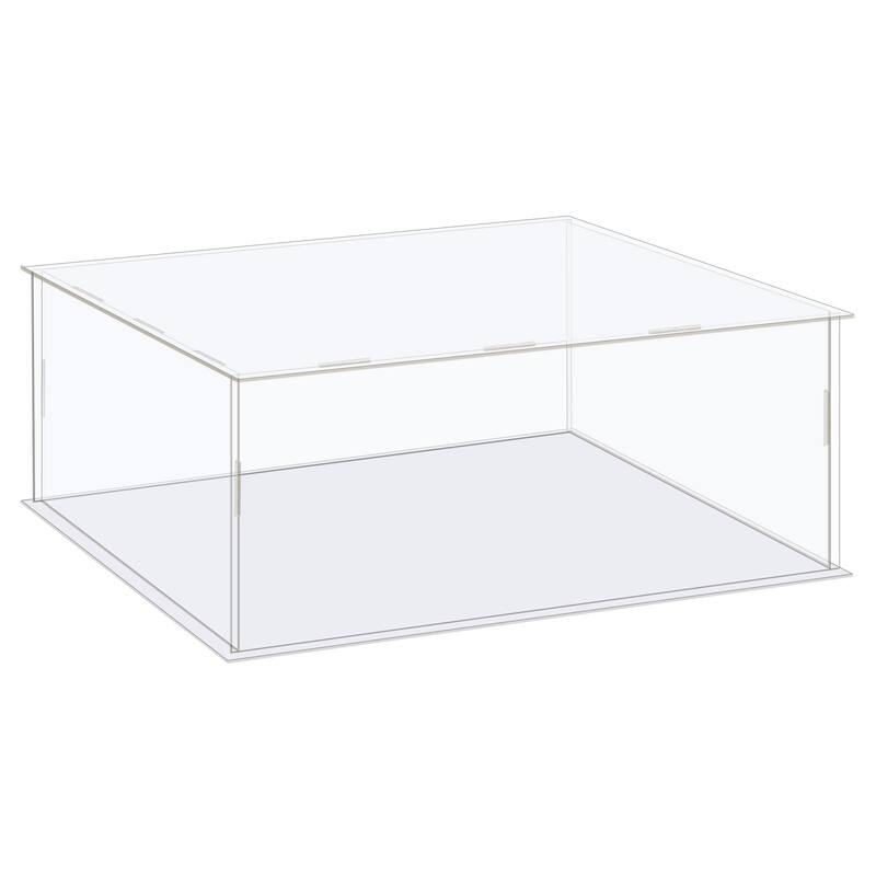Display Case Box Acrylic Box Transparent Showcase 36x36x16cm for Collectibles