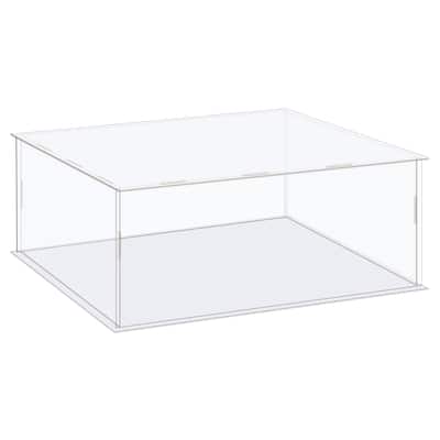 Display Case Box Acrylic Box Transparent Showcase 36x36x16cm for Collectibles