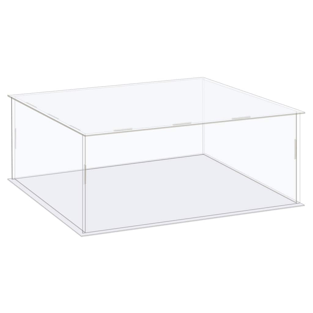 Display Case Box Acrylic Box Transparent Showcase 36x36x16cm for Collectibles