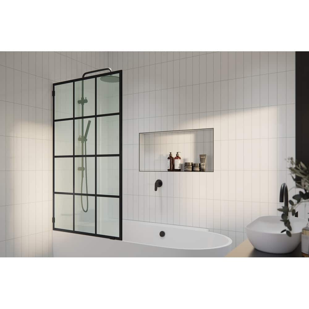 Esprit 58.25" x 30" French Monture Noir - Single Fixed Bath Panel