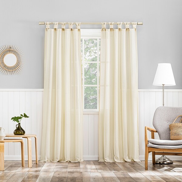 No. 918 Hathaway Twist Tab Semi-Sheer Tab Top Curtain Panel