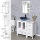 preview thumbnail 81 of 146, 72" Bathroom Vanity Set Glass Ceramic Vessel Sink Side Cabinet Combo