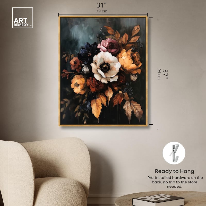 Dark Roses Beauty II Canvas by Art Remedy