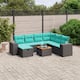 Option Black and blue corner+3x middle + Table+2x Sofa