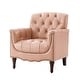 preview thumbnail 23 of 68, HULALA HOME Wemer Traditional Genuine Leather Armchair with Tufted Back