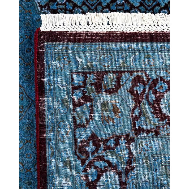 Fine Vibrance, One-of-a-Kind Hand-Knotted Area Rug - Gray, 6' 8" x 9' 10" - 6' 8" x 9' 10"